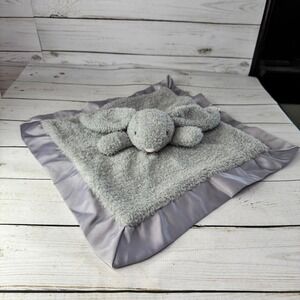 Apricot Lamb Grey Bunny Rabbit Baby Security Blanket Plush Lovey Satin Trim